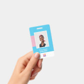 Modernes Mitarbeiterlogo, Foto, QR-Code, Name-Abze Ausweis (Handheld)