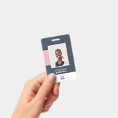 Modernes Mitarbeiterlogo, Foto, QR-Code, Name-Abze Ausweis (Handheld)