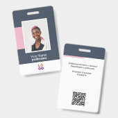 Modernes Mitarbeiterlogo, Foto, QR-Code, Name-Abze Ausweis (Vorder- & Rückseite)
