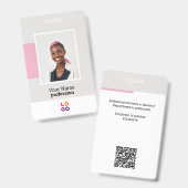 Modernes Mitarbeiterlogo, Foto, Qr-Code, Name Ausweis (Vorder- & Rückseite)