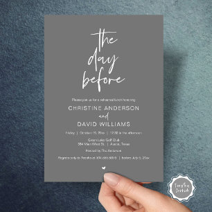 Modernes Mittagessen in der Probe Einladung