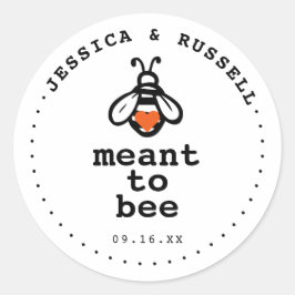 Modernes Mittel zur Hochzeit Runder Aufkleber