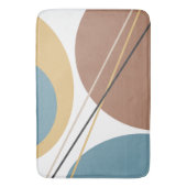 Modernes Mittelalter Abstrakt Blue Brown Badematte (Vorderseite Vertikal)