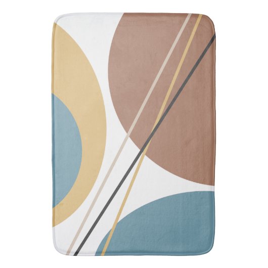 Modernes Mittelalter Abstrakt Blue Brown Badematte (Vorderseite Vertikal)