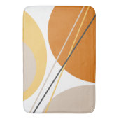 Modernes Mittelalter Abstrakt Mustard Rust Brown Badematte (Vorderseite Vertikal)