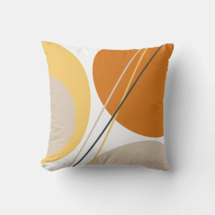 Modernes Mittelalter Abstrakt Mustard Rust Brown Kissen
