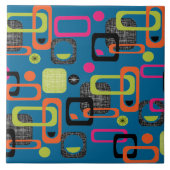 Modernes Mittelalter Funky Geometric Muster Fliese (Vorderseite)