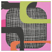 Modernes Mittelalter Funky Geometric Muster Stoff (Nahaufnahme)