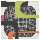 Modernes Mittelalter Funky Geometric Muster Stoff (Nahaufnahme)