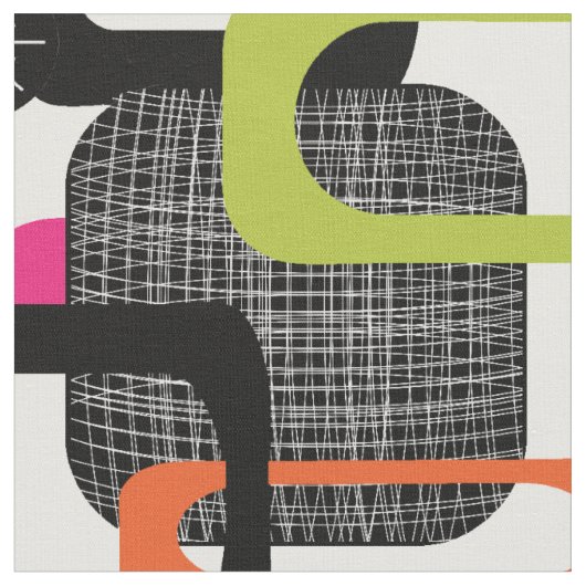 Modernes Mittelalter Funky Geometric Muster Stoff (Nahaufnahme)