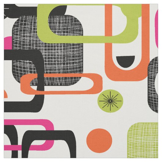 Modernes Mittelalter Funky Geometric Muster Stoff (Muster)