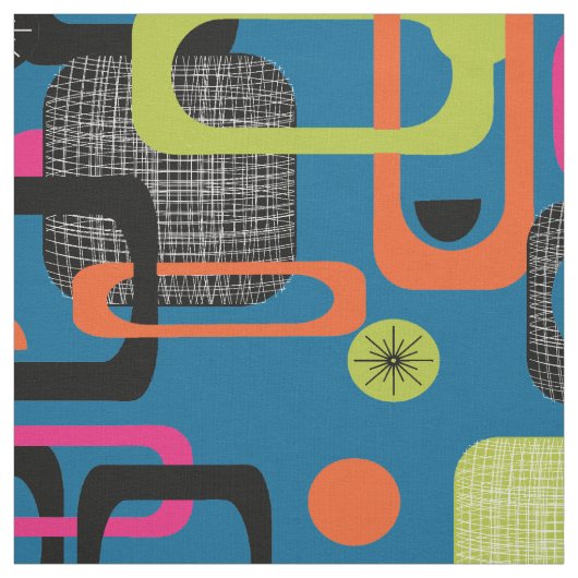 Modernes Mittelalter Funky Geometric Muster Stoff (Muster)
