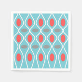 Modernes Mittelalter, Gezeitengeflechte, blau, rot Serviette (Vorderseite)