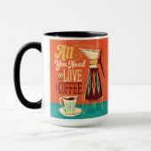 Modernes Mittelalter ist Liebe und Kaffee Tasse (Links)