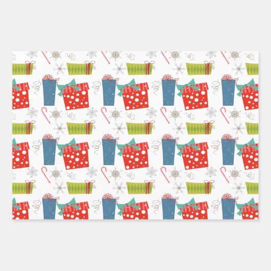 Modernes Mittelalter | Retro Rosa Atomzeitalter de Geschenkpapier Set (Vorderseite 2)