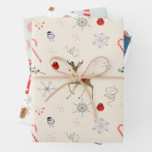 Modernes Mittelalter | Retro Rosa Atomzeitalter de Geschenkpapier Set (Beispiel)