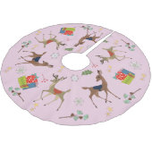 Modernes Mittelalter | Weihnachten Gegenwart Retro Polyester Weihnachtsbaumdecke (Schrägansicht)