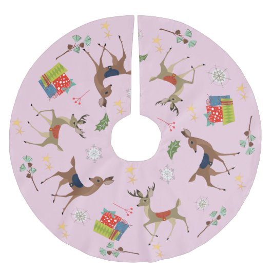 Modernes Mittelalter | Weihnachten Gegenwart Retro Polyester Weihnachtsbaumdecke (Vorderseite)