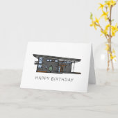 Modernes Mittelalter Zuhause Realtor Client Geburt Karte (Gelbe Blume)