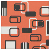 Modernes Mittelalterliches geometrisches, orangefa Stoff (Nahaufnahme)