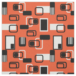 Modernes Mittelalterliches geometrisches, orangefa Stoff
