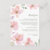 Modernes Mittelsommer Wasserfarbenflora Vielen Dan Dankeskarte (Vorderseite)