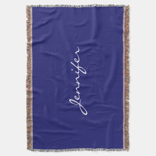 Modernes Mitternachtsblau Schlicht einzigartig Decke (Vorderseite Vertikal)