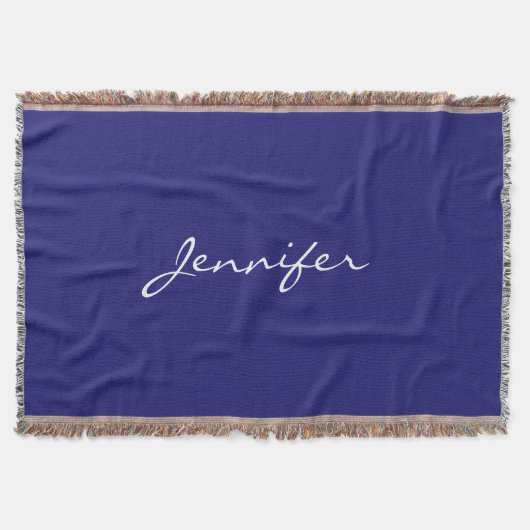 Modernes Mitternachtsblau Schlicht einzigartig Decke (Vorderseite)