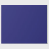 Modernes Mitternachtsblau Schlichte Solid Color Geschenkpapier (Flach)