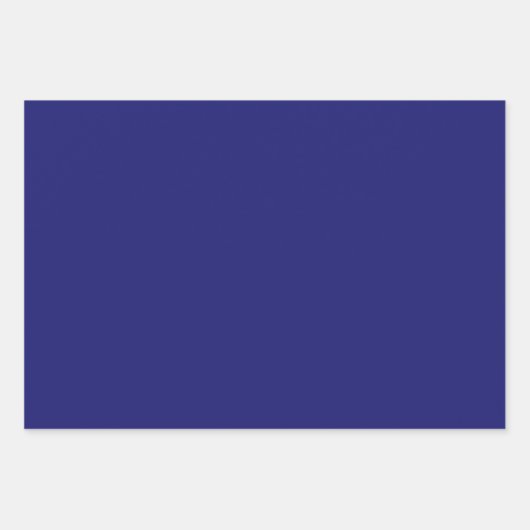 Modernes Mitternachtsblau Schlichte Solid Color Geschenkpapier Set (Vorderseite)