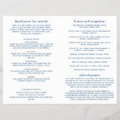 Modernes Mitzvah gefaltetes Papierprogramm, Navybl Flyer (Hinten)