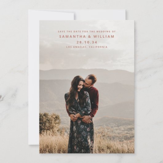 Modernes Mix- & Match-Minimalitäts-Foto Save The Date (Vorderseite)