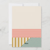 Modernes Mixed Stripes Weihnachten Party (Rückseite)