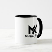 Modernes MK Logo-Tasse-Monogramm gepaart mit reine Tasse (VorderseiteRechts)