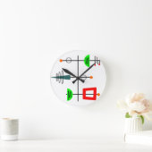 Modernes Mobilgerät des Mittelalters Runde Wanduhr (Zuhause)