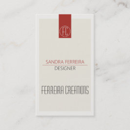 Modernes Modell für Visitenkarten Rot Weiß Zwei Se Visitenkarte