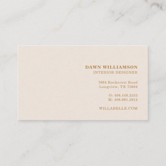 Modernes Modell mit minimalem geometrischem Muster Visitenkarte (Rückseite)