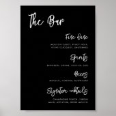 Modernes, modernes Black Wedding-Bar Poster (Vorne)