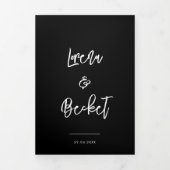 Modernes, modernes Foto Dreifach Gefaltete Einladung (Cover)