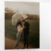 Modernes, modernes Foto Dreifach Gefaltete Einladung (Innen Erste Seite)