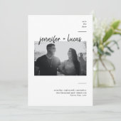 Modernes modernes Foto Save the Date Einladung (Stehend Vorderseite)