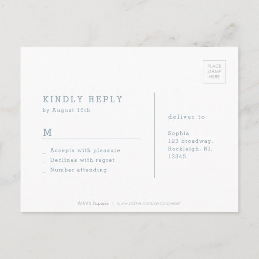 Modernes, modernes klassisches UAWG Einladungspostkarte (Rückseite)