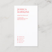 Modernes modernes, modernes Monogram Social Media  Visitenkarte (Vorderseite)