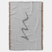 Modernes, modernes Monogramm beruflich grau Decke (Vorderseite Vertikal)