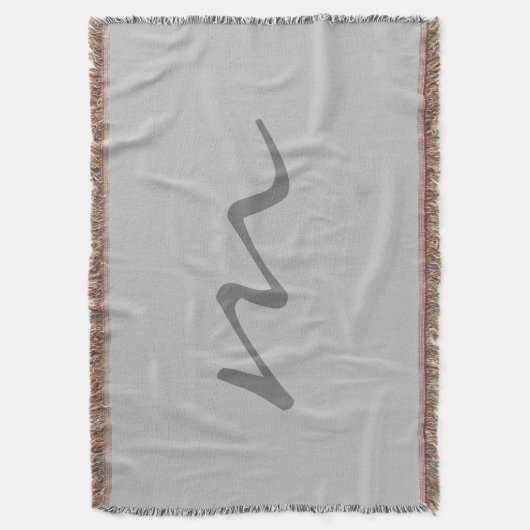 Modernes, modernes Monogramm beruflich grau Decke (Vorderseite Vertikal)