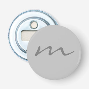 Modernes, modernes Monogramm beruflich grau Flaschenöffner