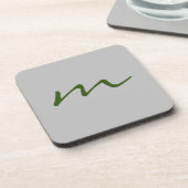 Modernes, modernes Monogramm beruflich grau Getränkeuntersetzer (Linke Seite)