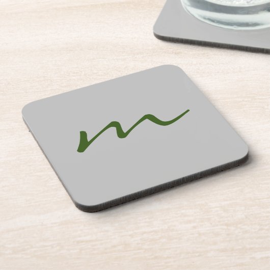 Modernes, modernes Monogramm beruflich grau Getränkeuntersetzer (Linke Seite)