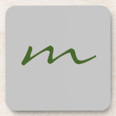 Modernes, modernes Monogramm beruflich grau Getränkeuntersetzer (Vorderseite)