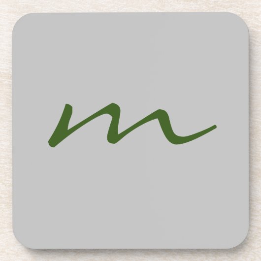 Modernes, modernes Monogramm beruflich grau Getränkeuntersetzer (Vorderseite)
